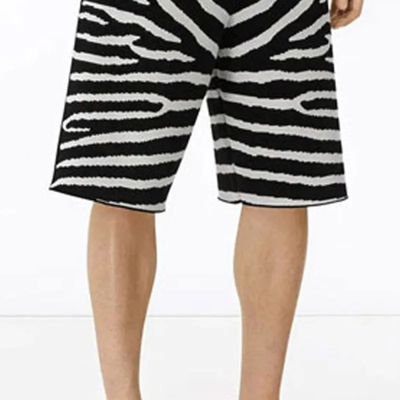Burberry Casual Shorts Men Black/White-6