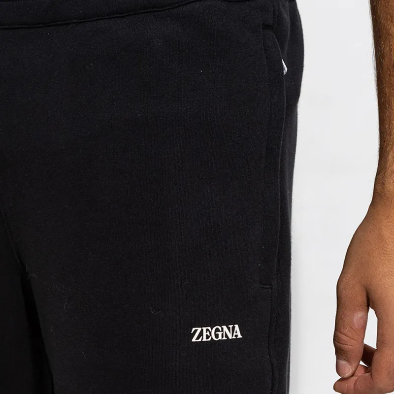 Ermenegildo Zegna Rubberised Logo Jersey Track Pants-5
