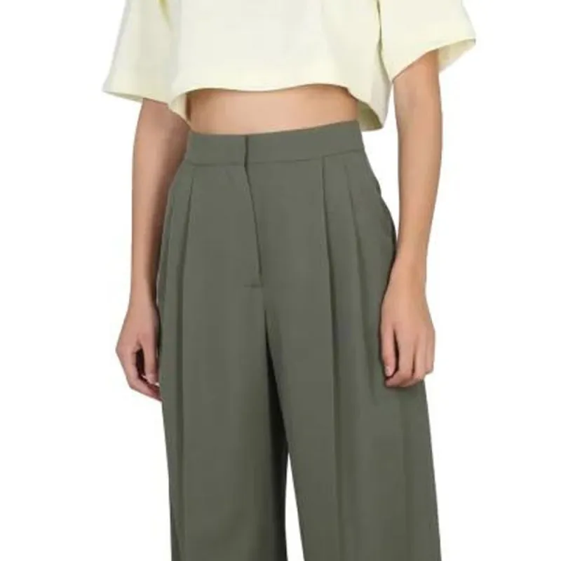 Alexander McQueen Wide Leg Tailored Trousers-4