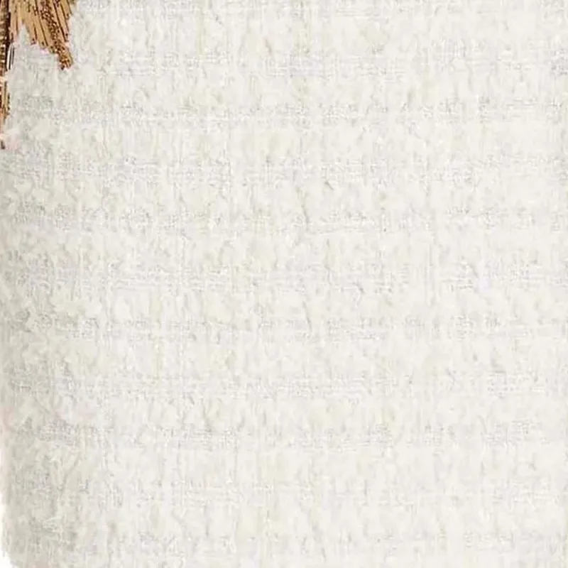 BALMAIN Sequin embellished Tweed Skirt-5