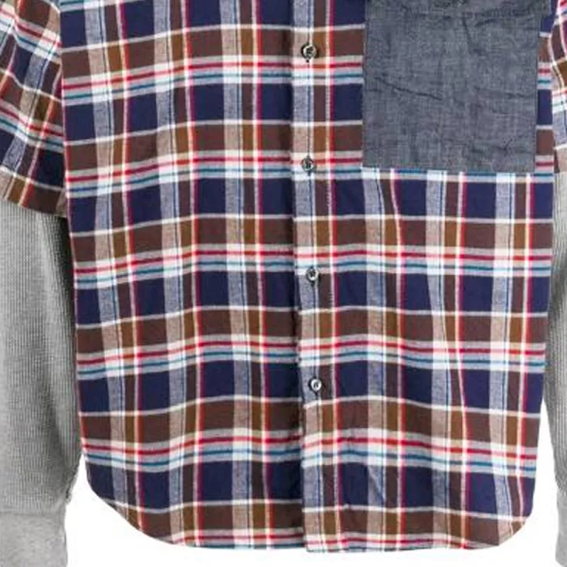 DSQUARED 2 Contrast Pocket Detail Layered Check Shirt-4