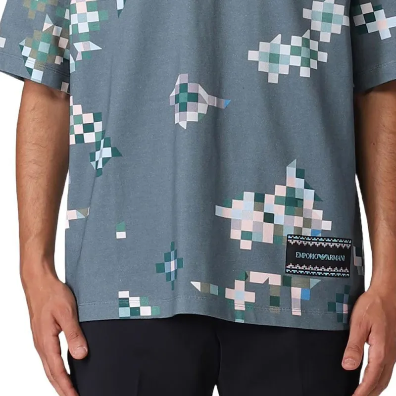 EMPORIO ARMANI T Shirts Men Light Blue-4
