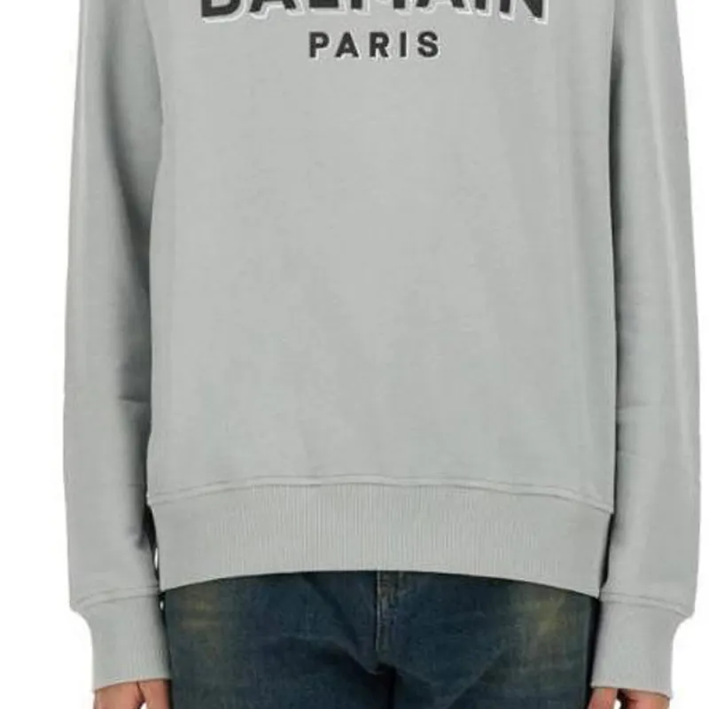 BALMAIN Logo Detailed Crewneck Sweater-3