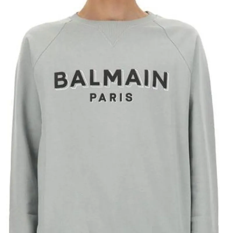 BALMAIN Logo Detailed Crewneck Sweater-2
