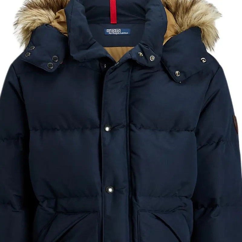 Polo Ralph Lauren The Wainwright Faux-Fur Down Coat Down Jacket Men's Marine Blue-4