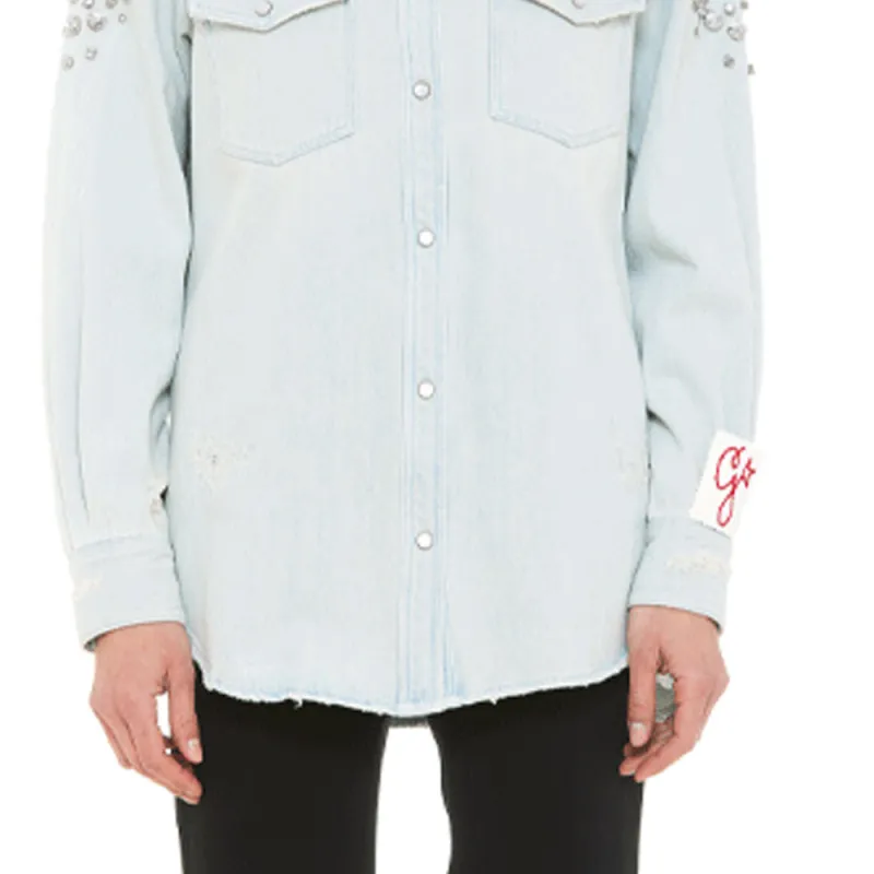 Golden Goose Embellished Denim Blouse-3