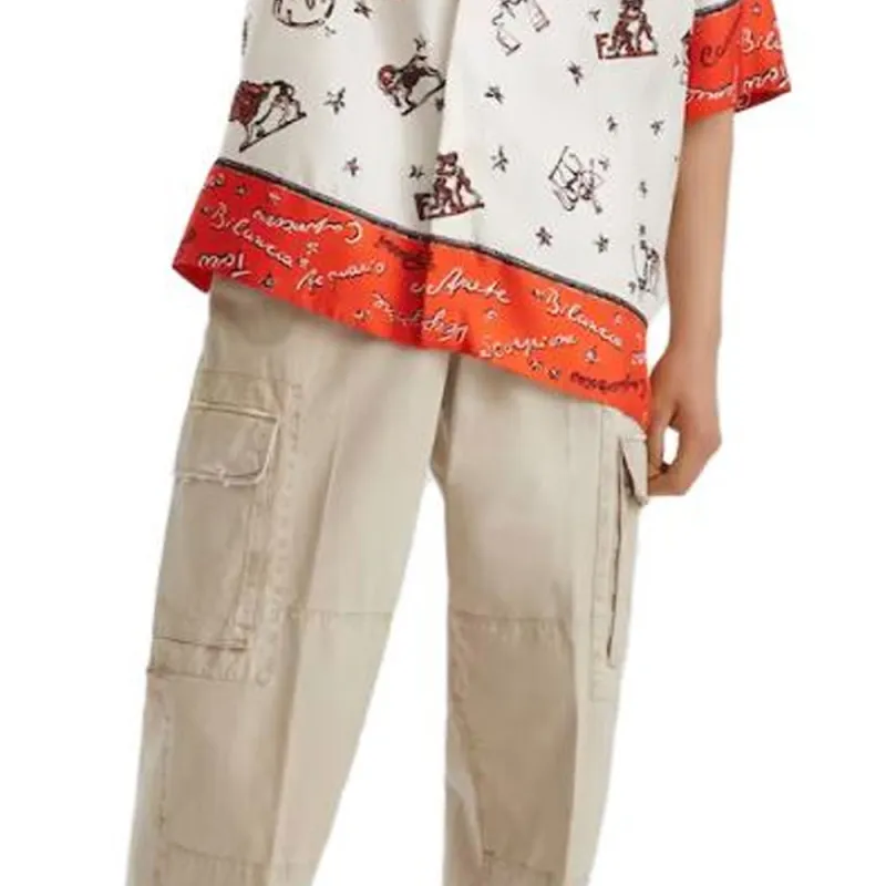 FENDI Logo patch Wide leg Trousers-3