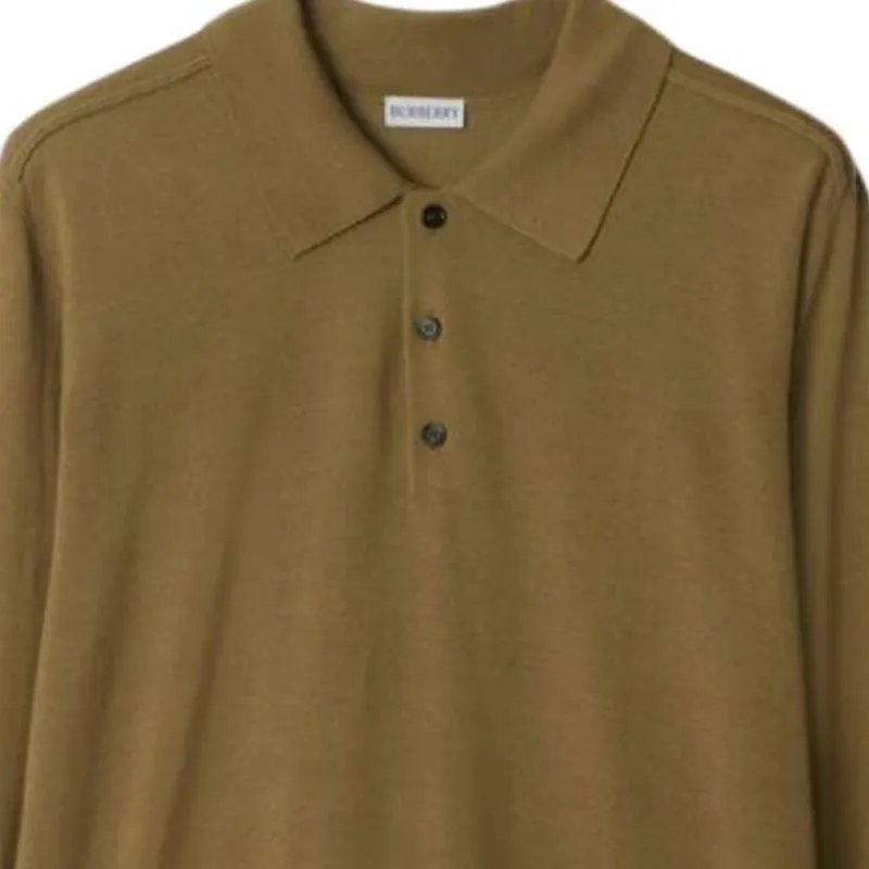 Burberry Polo Shirts Men Dark Brown-4