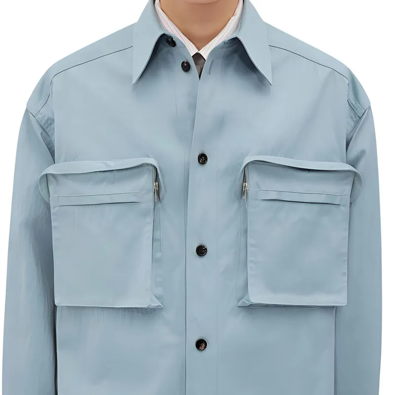 Bottega Veneta Shirt Men's Steel Blue-5