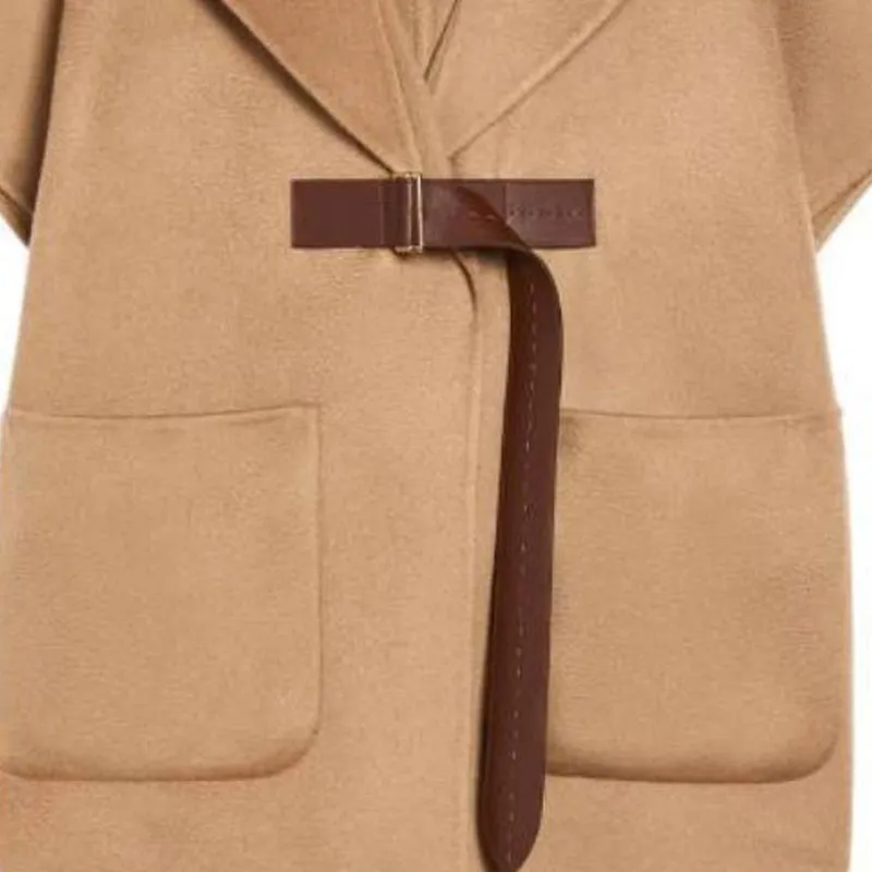MaxMara Dorico Belt Detailed Poncho-5