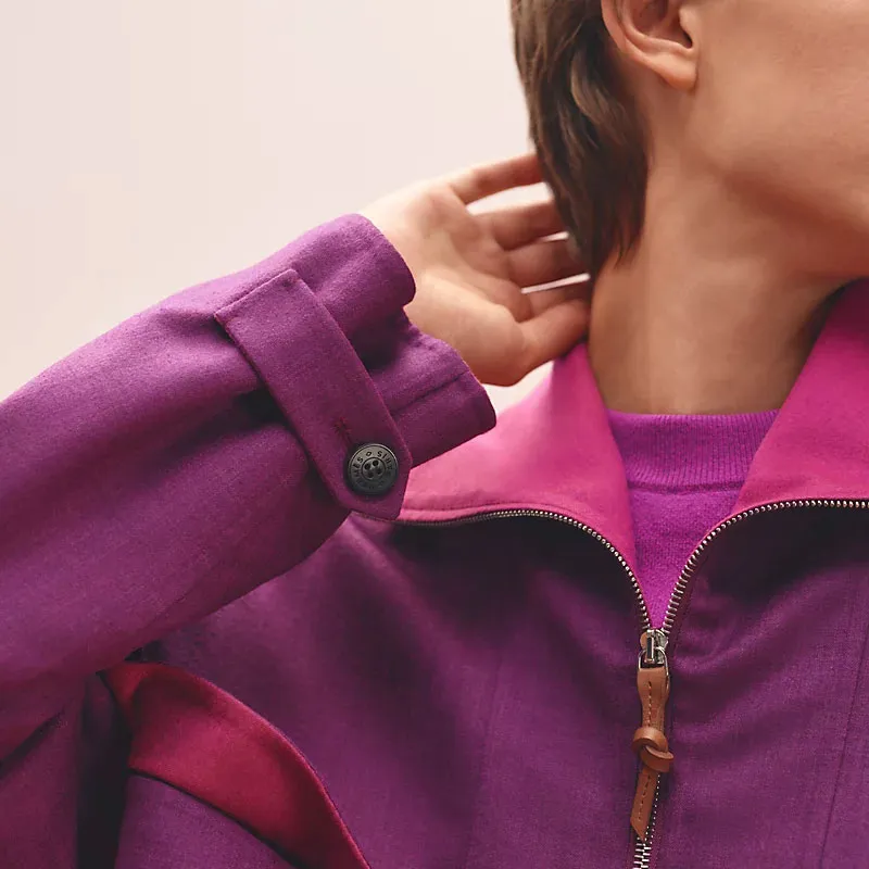 HERMES Jackets Women's Fuchsia-4