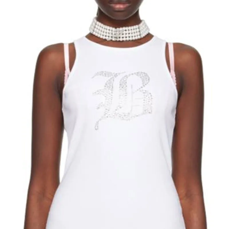 Blumarine Sleeveless Dress Women's White-4