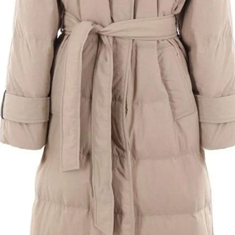 Brunello Cucinelli Belted Long Down Jacket-5