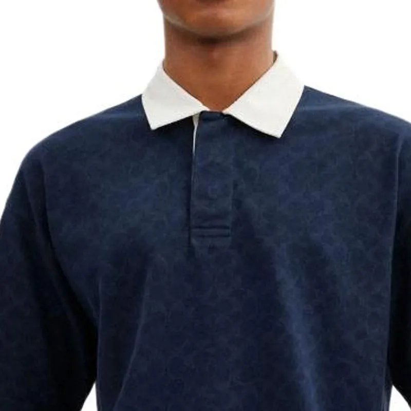 COACH Polo Shirt Men's Marine Blue-3