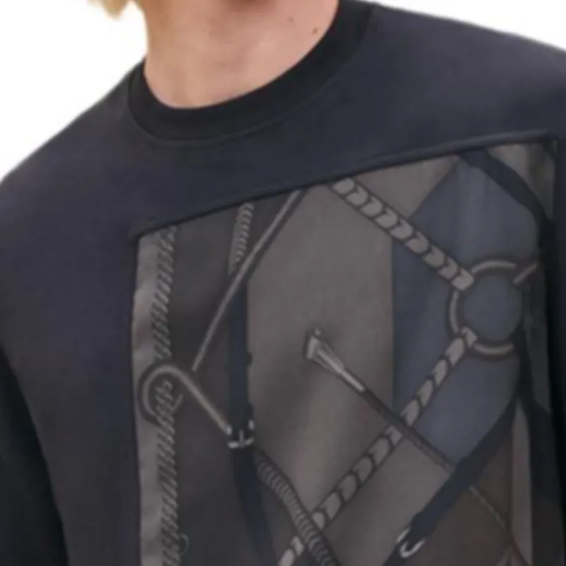 HERMES T Shirts Men Black-3