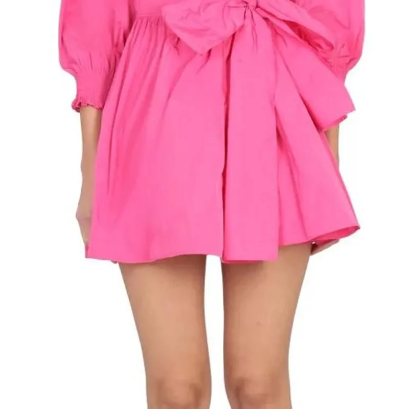 RED VALENTINO REDValentino V Neck Long Sleeved Dress-3