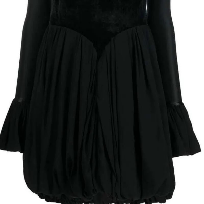 Paco Rabanne Panelled Crewneck Flared Dress-5
