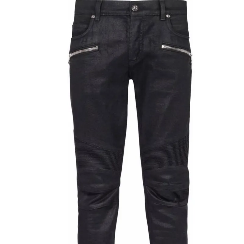 BALMAIN Coated Ribbed Slim fit Jeans-4