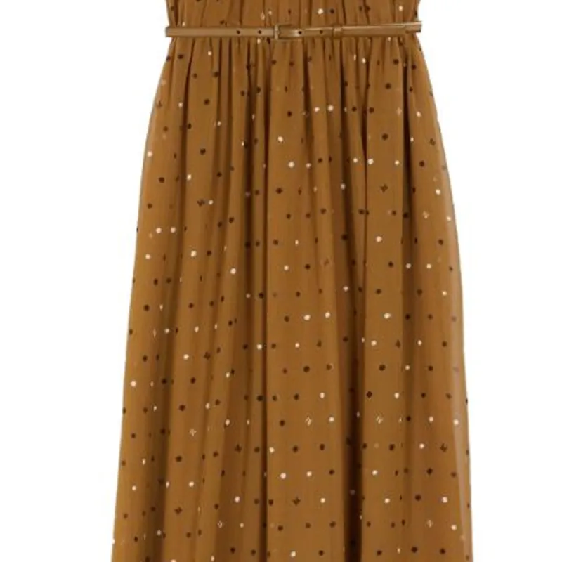 MaxMara Sleeveless Dress Women's Brown-5