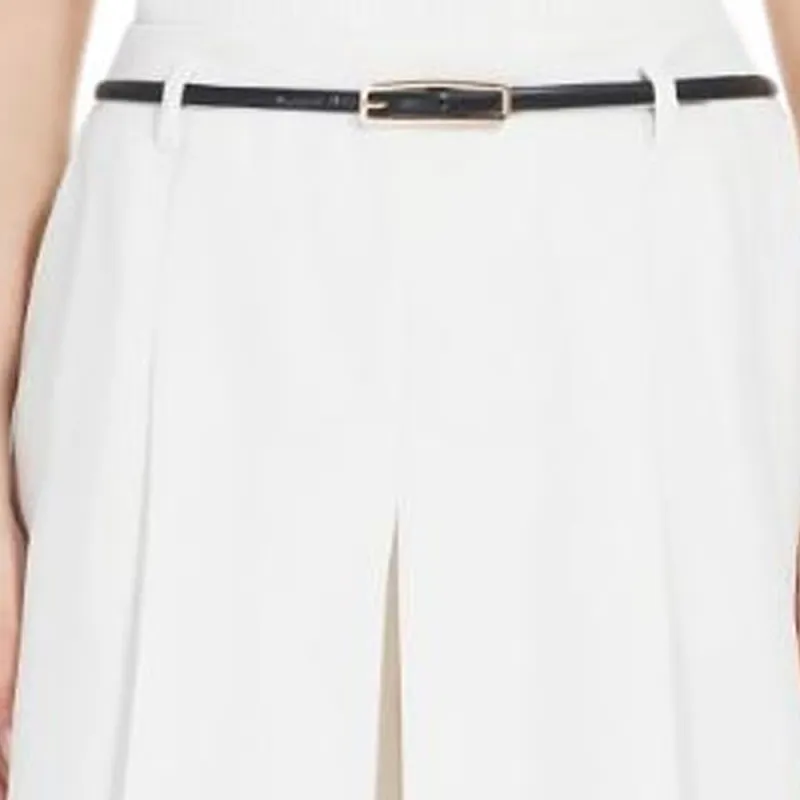 MaxMara Studio Abilita Collection Cady Culottes Casual Shorts Women's White-4