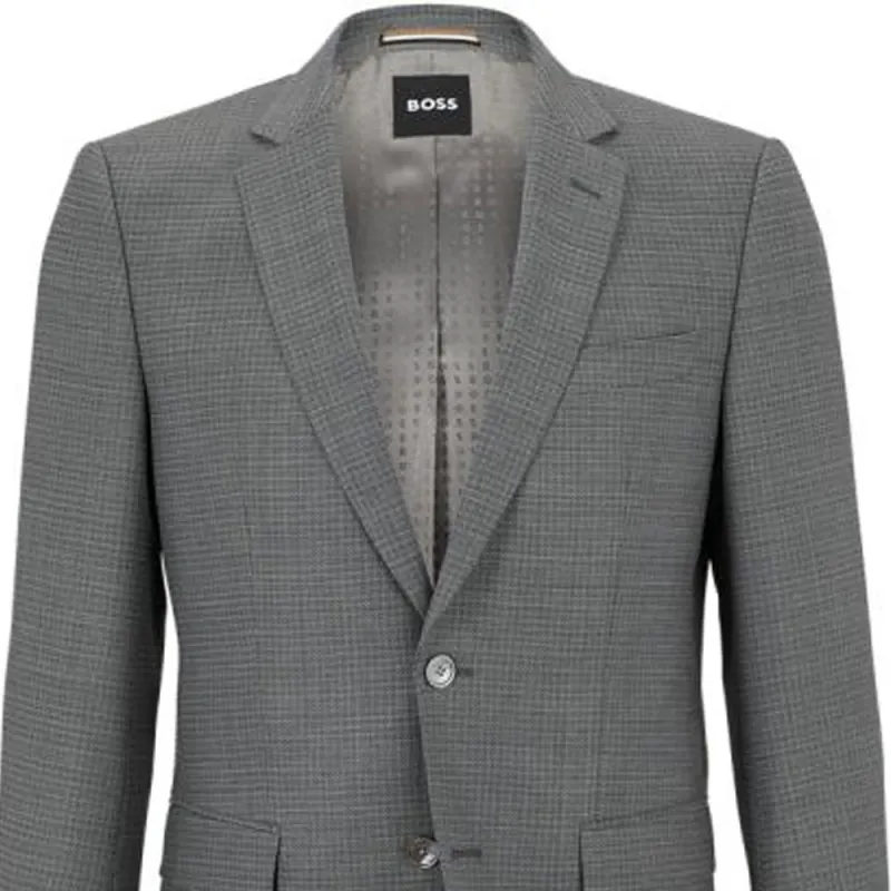 HUGO BOSS Business Suits Men Silver-3