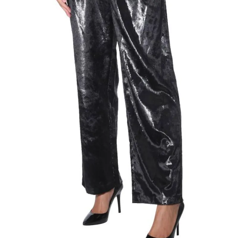 BALMAIN Metallic Effect Flared Trousers-3
