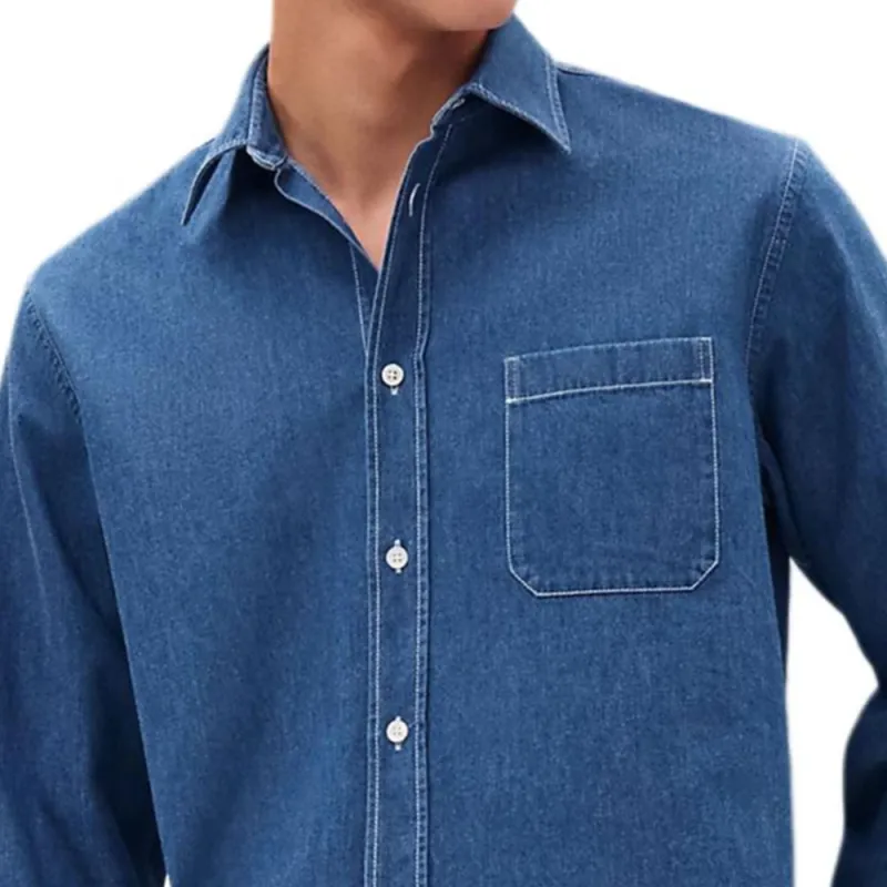 HERMES Shirts Men Indigo-1
