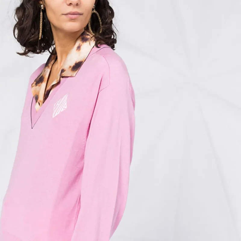 Chloe FW21 Loose Fit Sweater Women's Pink-5