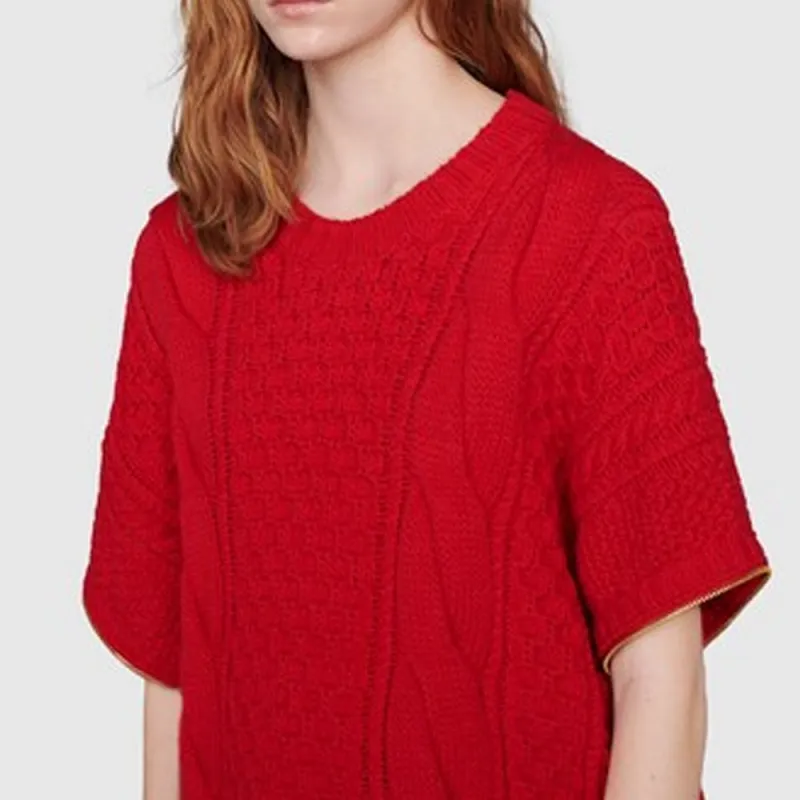 GUCCI Cashmere Sweaters Women's Red-3