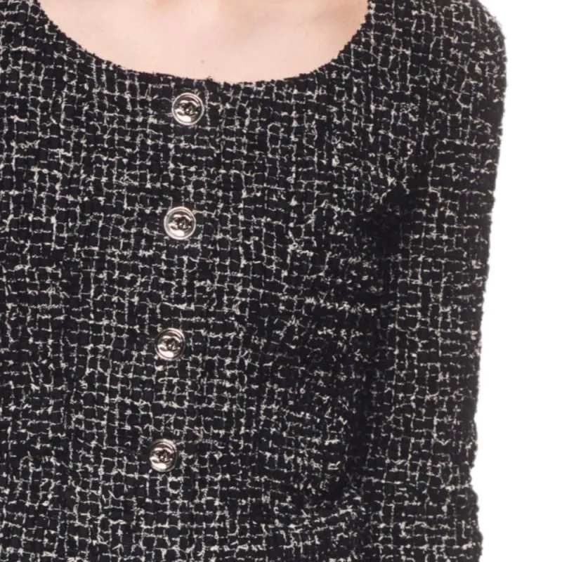 CHANEL 24 Fall And Winter Jackets Coats Women's Black-4