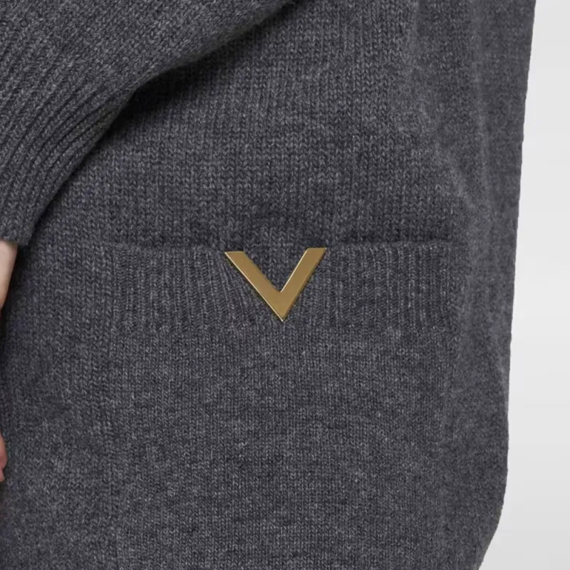 Valentino VGold Buttoned Long Sleeved Cardigan-5