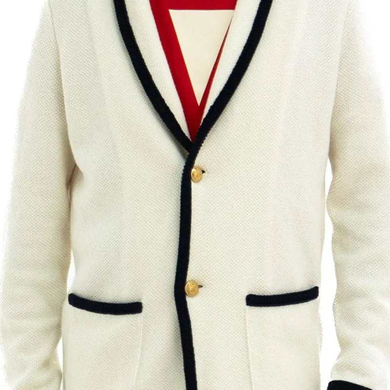 Valentino Single Breasted Straigth Hem Cardigan-4