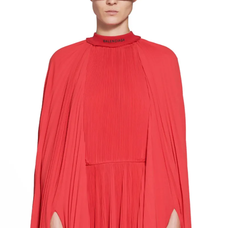 Balenciaga SS23 Long-Sleeved Dresses Women's Red-5