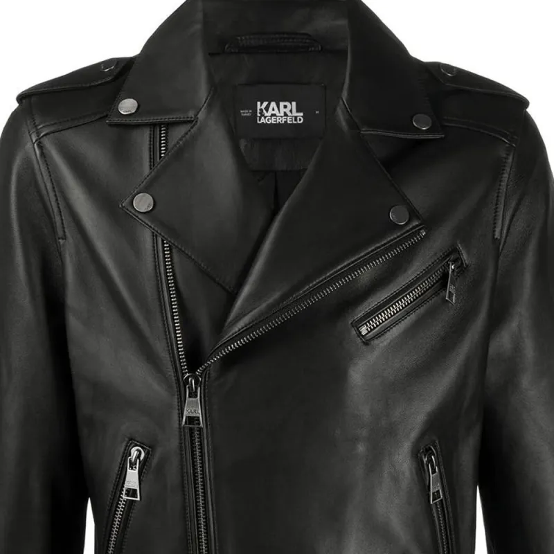 KARL LAGERFELD / Karl Lagerfeld Jeans Leather Biker Jacket-4