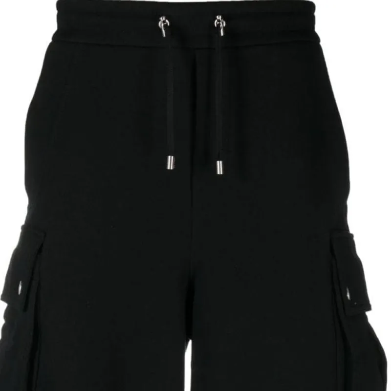BALMAIN Logo Printed Drawstring Cargo Shorts-4