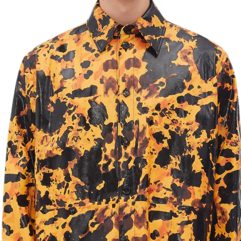 Bottega Veneta FW24 Leather Jacket Men's Mango-4
