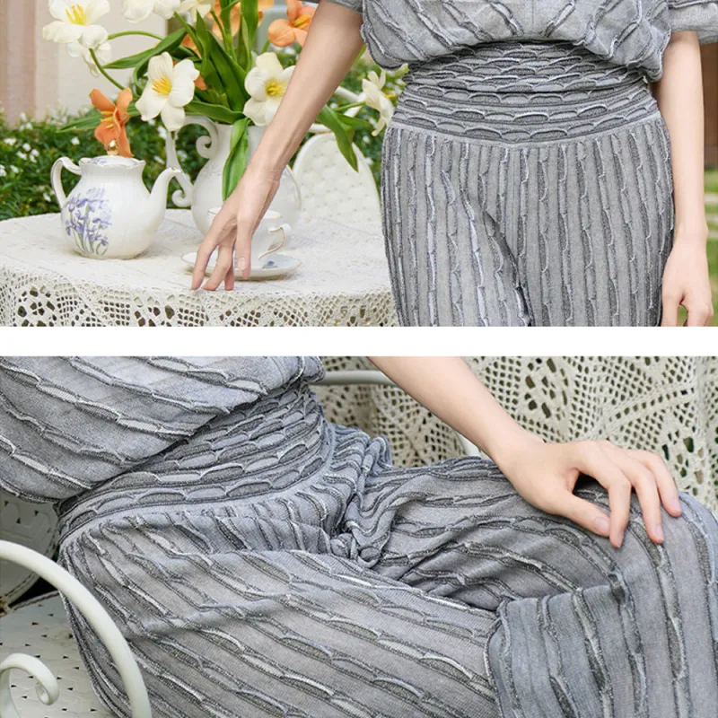 BESIONIA SS25 Casual Pants Women's Silver Gray-6
