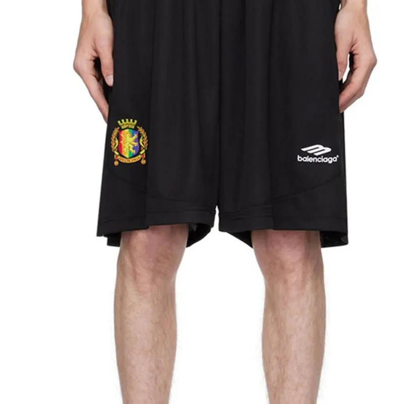 Balenciaga Casual Shorts Loose Fit Style Men's Black-7