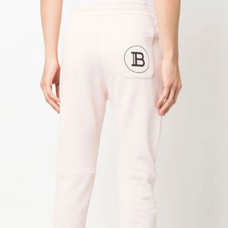 BALMAIN Knitted Sweatpants Men Light Pink-4