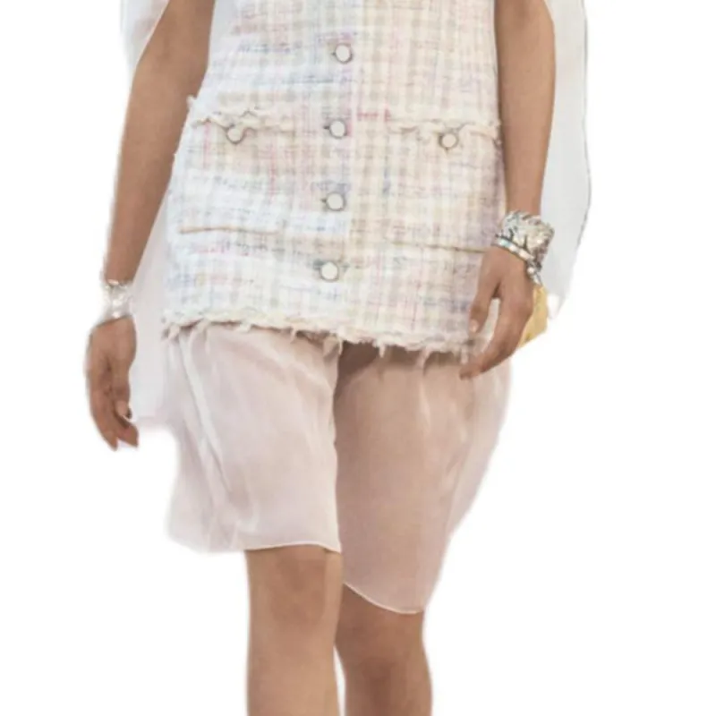 CHANEL 25S Spring Summer Collection Sleeveless Dress Women's White-3
