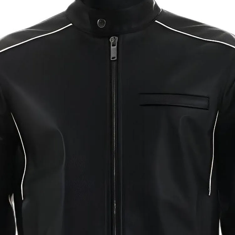 Valentino Leather Jackets Men Black-4