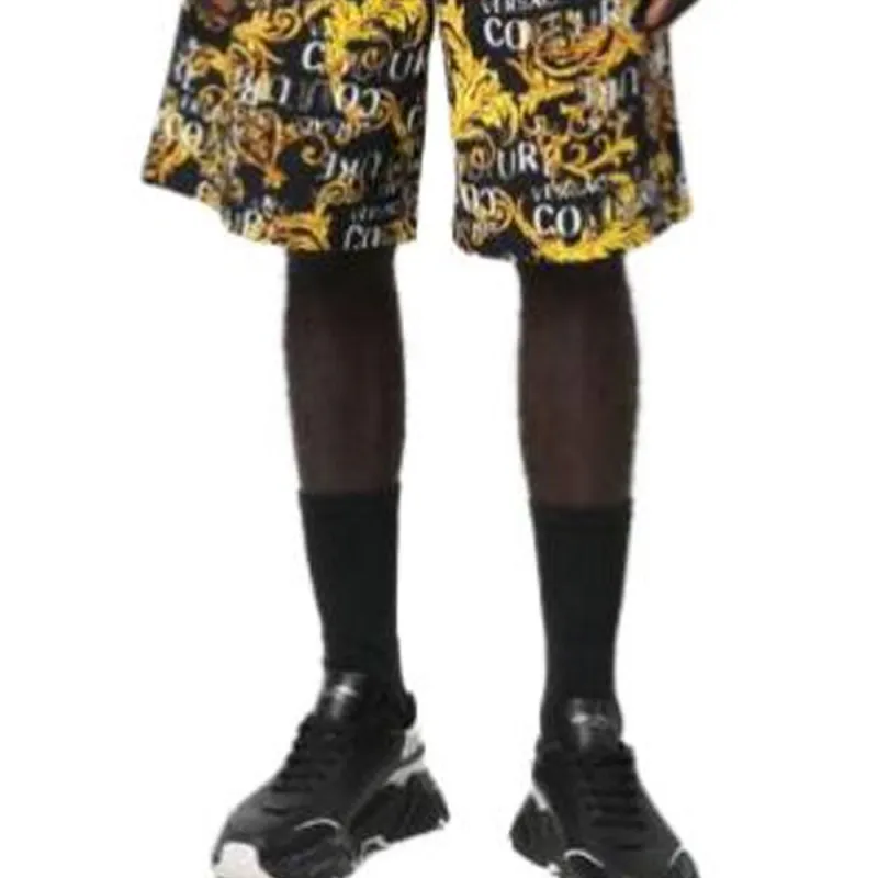 VERSACE JEANS COUTURE Casual Shorts Men Yellow-4