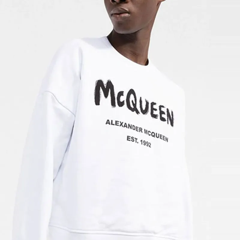 Alexander McQueen Sweatshirts Men White-4