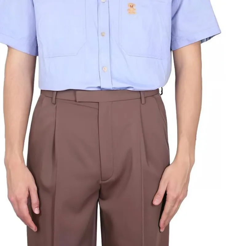 GUCCI Bear Motif Embroidered Short Sleeved Shirt-4