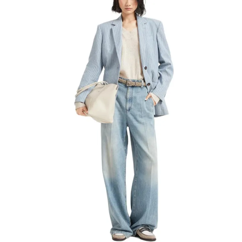 Brunello Cucinelli High rise Wide leg Jeans-1