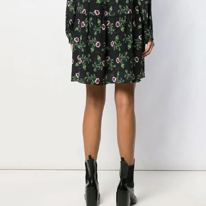 Undercover X Valentino Long-Sleeved Dresses Women's Black-4