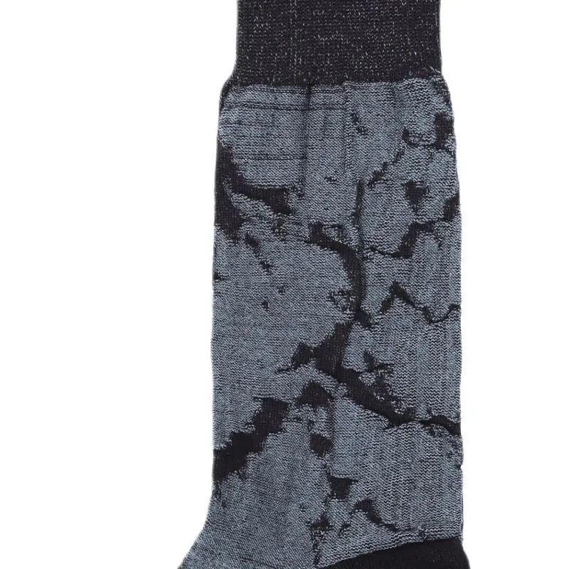ISSEY MIYAKE Mid Calf Socks Men's 1 Pack Charcoal Gray-2