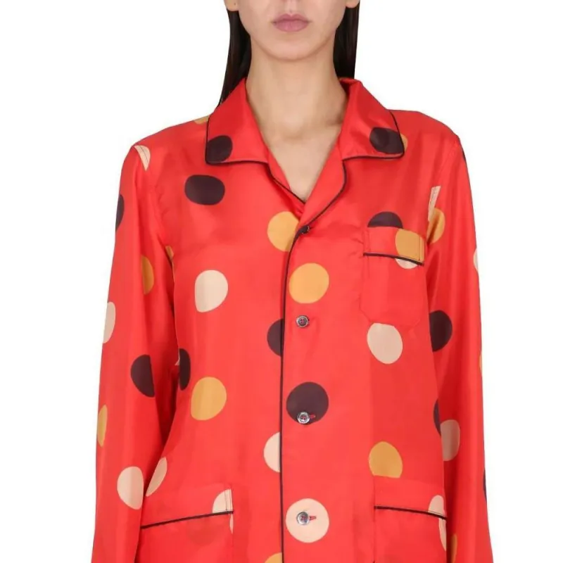 ASPESI Polka Dot Printed Buttoned Shirt-3