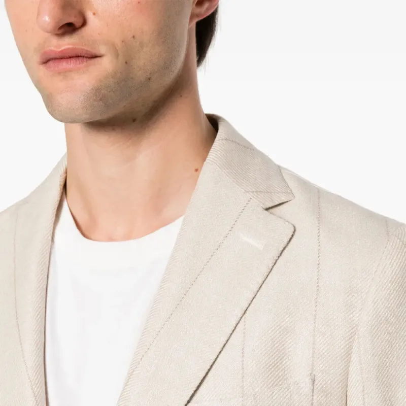 Eleventy Linen blend Pinstripe Suit-4