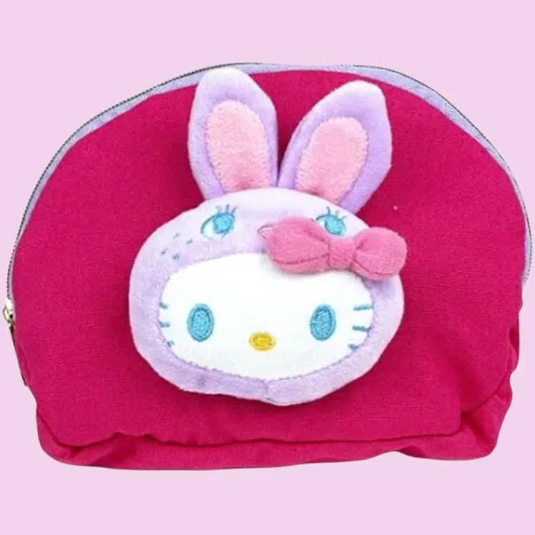 Sanrio Multicolor Rabbit Collection Hello Kitty Storage Bag With Stuffed Animal Doll Products-5